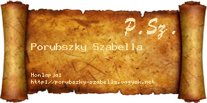 Porubszky Szabella névjegykártya